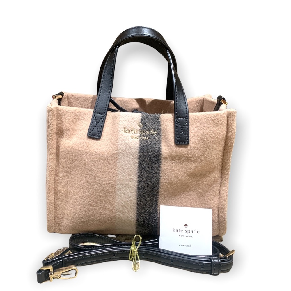 RARE Kate Spade Washington Square Sam Multicolor Wool Felt/Leather Satchel